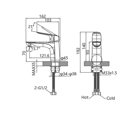 Смеситель Arrow AG4137CP на раковину хром