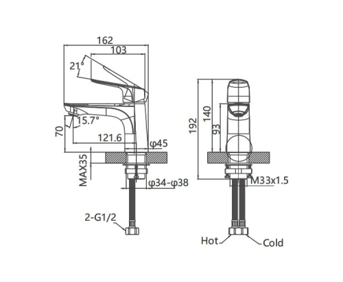Смеситель Arrow AG4137CP на раковину/столешницу хром - фото 5