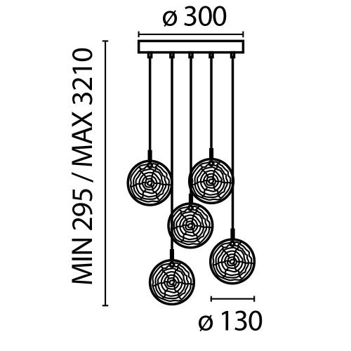 Светильник подвесной Maytoni Frozen Modern MOD254PL-05BS - фото 2