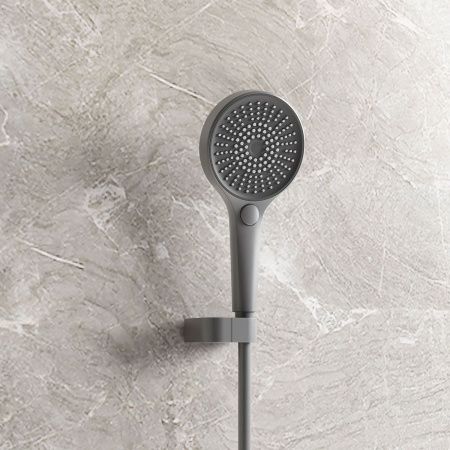 Душевая система Vincea VSFW-2F12TGM встраиваемая в стену цвет вороненая сталь с термостатом