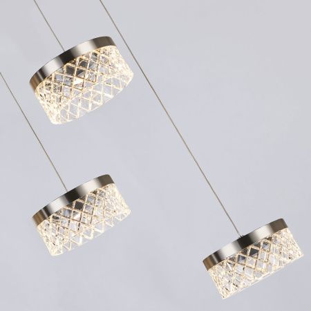 Светильник подвесной Delight Collection Diamond cut (Диамонд цут) MD21020075-3A satin nickel
