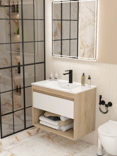 Тумба с раковиной Teymi Vitra F15927 80х46х50 подвесная - фото 3