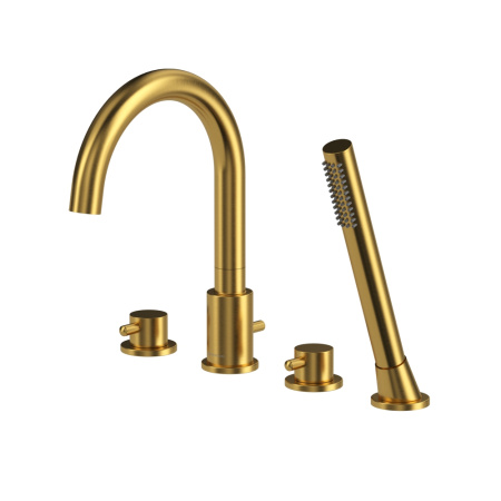 Смеситель для ванны Whitecross Y brushed gold Y1232GLB на борт ванны золото брашированное