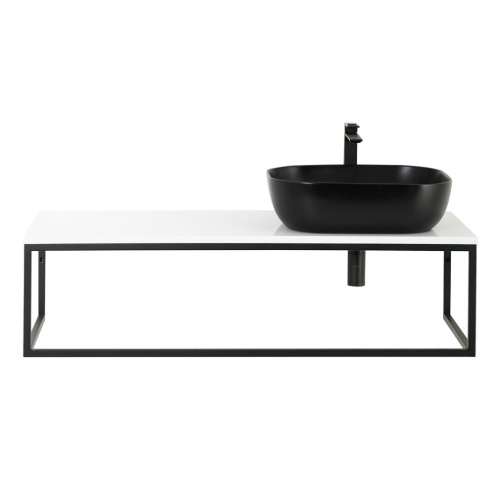 Консоль под раковину BelBagno Etna-Kraft EK-140-ST 140х46х30 подвесная цвет черный матовый - фото 4