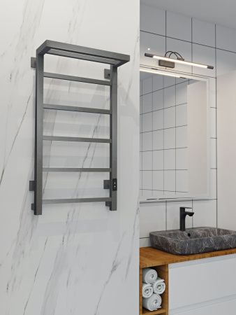 Полотенцесушитель электрический Indigo Forma LEF80-50GFMRt 55х80 серый