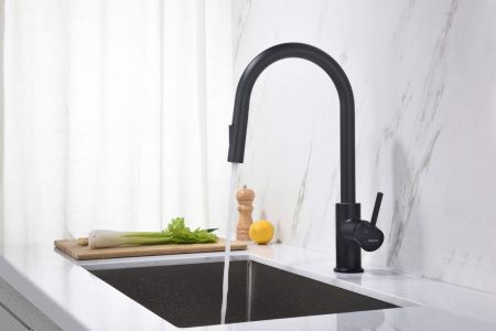 Смеситель для кухни Aquatek ЕВРОПА AQ1384MB на мойку черный