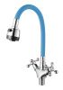 Смеситель для кухни D-Lin D153810-6T на мойку хром/синий