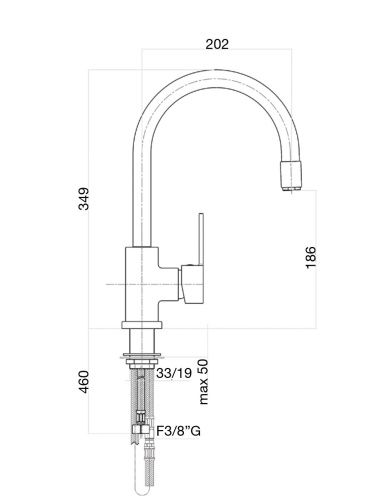 Смеситель для кухни Fiore 77CR5489 на мойку хром - фото 3