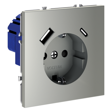 Розетка с USB, A+C VOLTUM S70 VLS040505