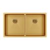 Кухонная мойка Paulmark GERBERG 78/2 UNI PM237844-BG 35х40 цвет золото поверхность брашированная