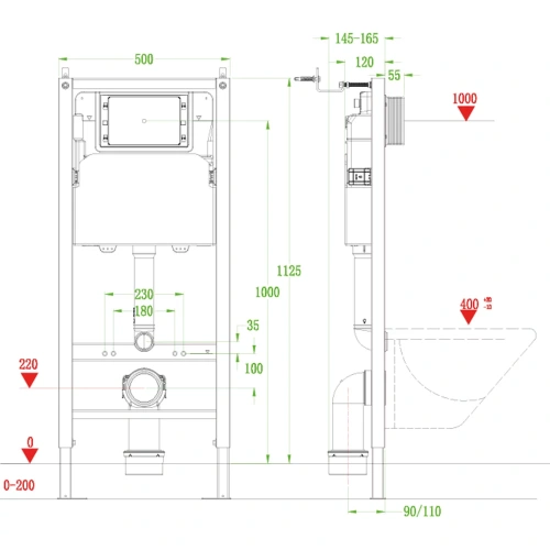 Инсталляция для унитаза Veconi Frame VF600 - фото 2