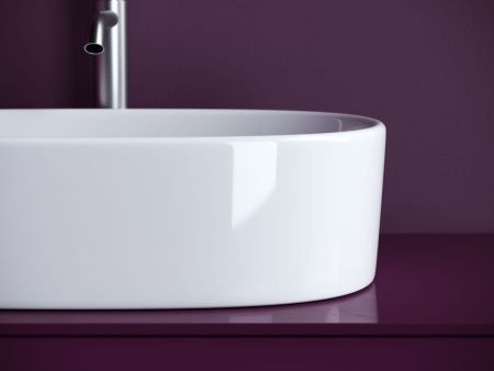 Раковина из сантехнического фарфора Ceramica Nova ELEMENT CN6075 60х40 накладная цвет белый