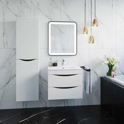 Тумба с раковиной IDDIS Cloud CLO60W0i95K 60х47х50 подвесная цвет белый - фото 3