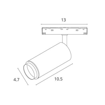 Трековый магнитный светильник Arte Lamp Optima (Оптима) A7295PL-1WH