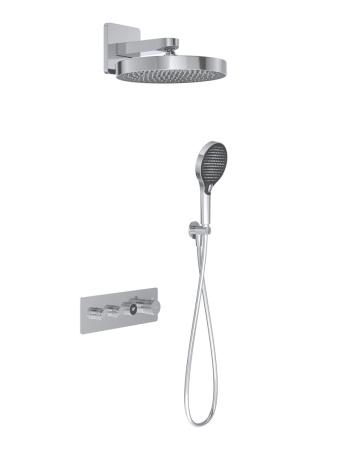 Душевая система Cezares RAIN RAIN2-SET-T-01 встраиваемая в стену цвет хром с термостатом