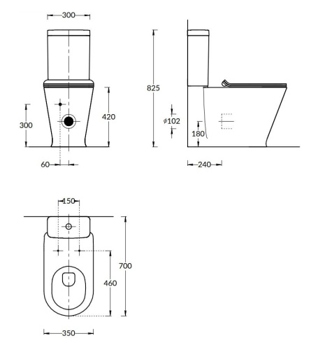 Чаша унитаза напольная Kerama Marazzi PLAZA PLMR.wc.01 цвет белый - фото 2