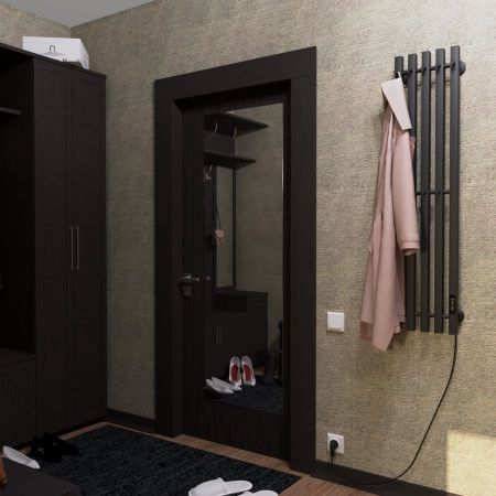 Полотенцесушитель Маргроид Inaro профильный Inaro-12024-1081-9005R 27х120 электрический черный матовый