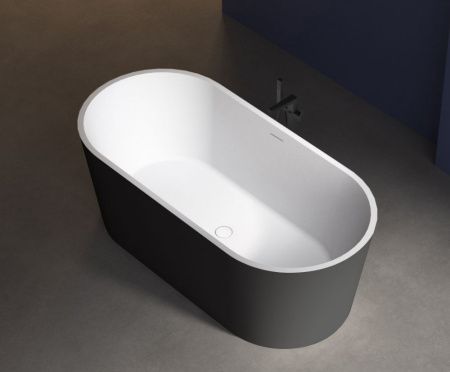 Ванна акриловая Abber AB9209MB 170х80 отдельностоящая овальная с каркасом