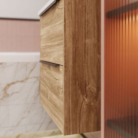 Тумба с раковиной La Fenice TESORO NFNC-01-TES-DKK-60-2-3-60 60х50 подвесная цвет коричневый