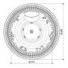 Минибассейн Jacuzzi Alimia PRO 944411852 240х240 круглый встраиваемый на 6-7 человек 28 форсунок, 16 аэро, подсветка