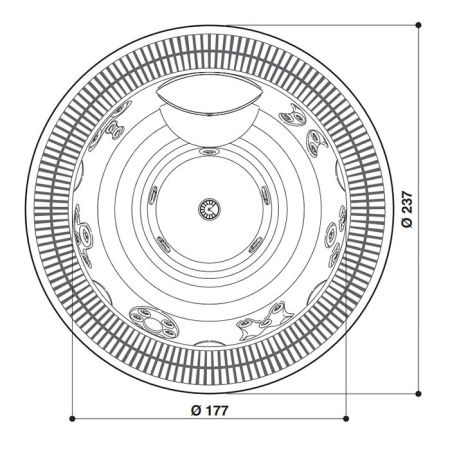 Минибассейн Jacuzzi Alimia PRO 944411852 240х240 круглый встраиваемый на 6-7 человек 28 форсунок, 16 аэро, подсветка