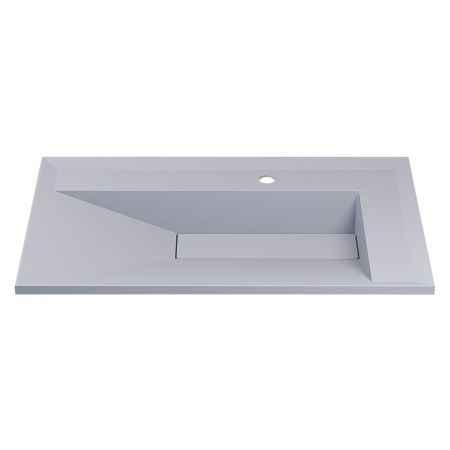 Раковина из искусственного камня Uperwood Lotus Quartz 29192030 80х50 полувстраиваемая цвет белый