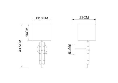 Бра Arte Lamp Taygeta (Таыгета) A4097AP-1CC