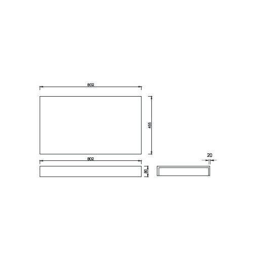 Столешница Armadi Art Flat 869-080 80х46 подвесная цвет белый - фото 2