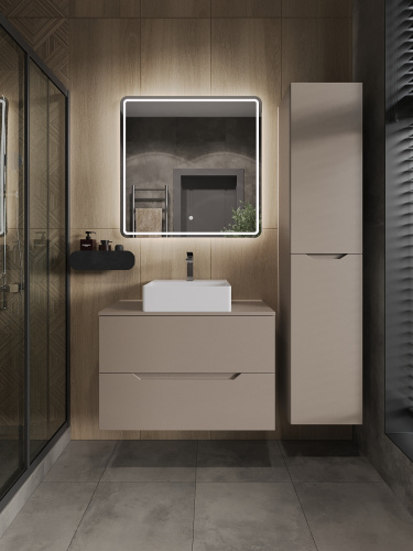 Тумба с раковиной Orange Line Li-80TuLMDF+B04-405W 81х46х67 цвет бежевый - фото 5