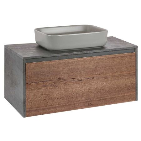 Тумба под раковину Vincea Mesa VMC-2MS100TB 100х50 подвесная цвет коричневый