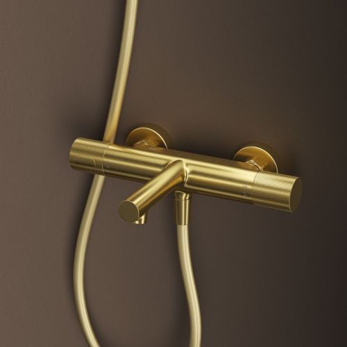 Смеситель для ванны и душа IDDIS Duna DUNMG02i74WA настенный золото - фото 2