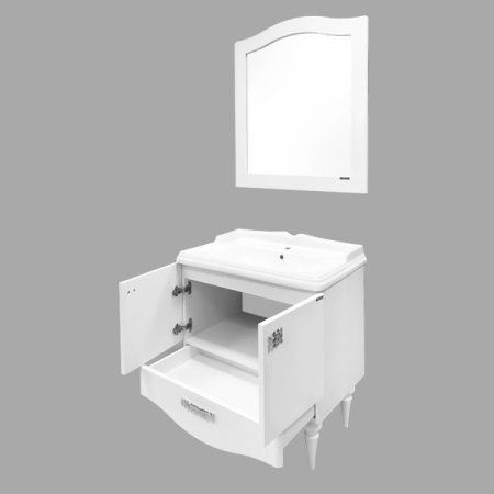 Тумба с раковиной Comforty Монако 00004136578CF 80х50 напольная цвет белый