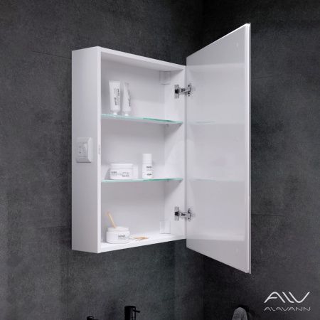 Зеркало-шкаф Alavann Rita ALV0287002 50х80 подвесной цвет белый