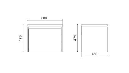 Тумба под раковину Velvex KLAUFS tpKLA.60.1Y-616.216 60х40 подвесная цвет белый
