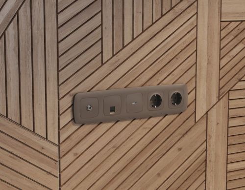 Комплект механизма компьютерной розетки Ambrella Volt MO642005 - фото 2