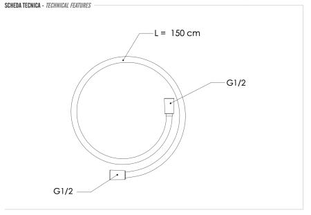 Шланг для душа Remer X Style Inox SS332CN150 нержавеющая сталь