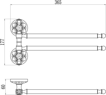 Полотенцедержатель Savol S-005802B