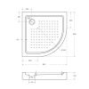 Душевой поддон акриловый Cezares TRAY-A-R-85-550-15-W 85х85 белый с ножками