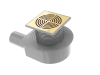 Душевой трап Boheme Smart Design 984-15-MG 15х15 золото
