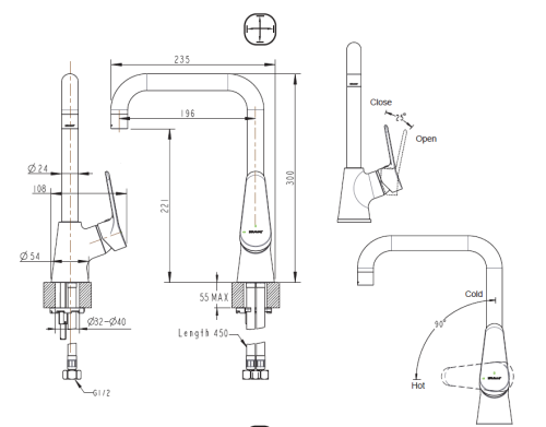Смеситель для кухни Bravat Eco F7111147C-1 на столешницу хром - фото 2