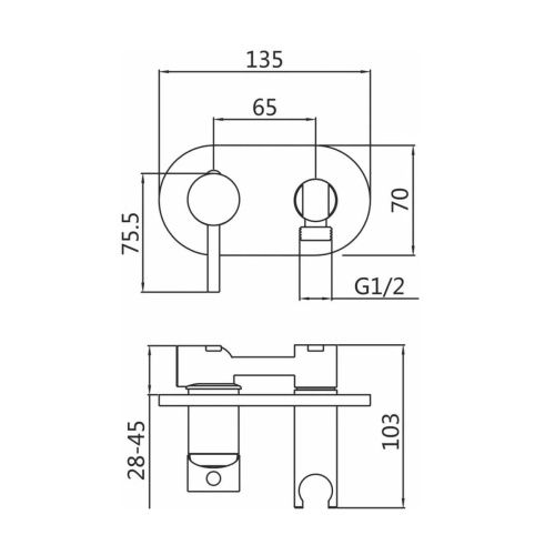 Гигиенический душ со смесителем Shevanik S187 хром - фото 3