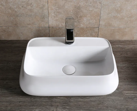 Раковина из сантехнического фарфора Cerutti SPA CR0061 50х40 накладная цвет белый 1 отверстие под смеситель