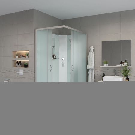 Душевая кабина Niagara Classic 431853QBK 110х80 прямоугольная без крыши ориентация универсальная