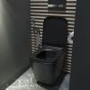Унитаз подвесной IDDIS Bild BILR2BMi25 черный с сиденьем микролифт безободковый каскадный смыв