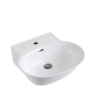 Раковина из сантехнического фарфора Aquatek КЛАССИК AQ5040-00 50х30 подвесная цвет белый 1 отверстие под смеситель