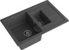 Кухонная мойка Granfest Quadro Q-775KL графит 77х50 цвет графит поверхность матовая