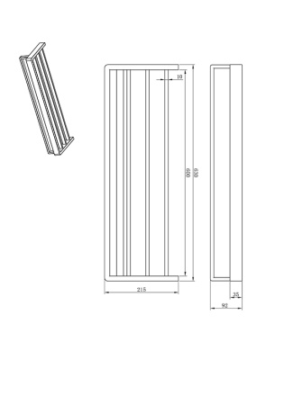 Полка в ванную комнату AltroBagno Aperto AltroBagnoAperto081503MB