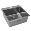 Кухонная мойка Grandex Aqua ELEGANCE 50 400331 50х50 цвет серый поверхность матовая