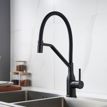 Смеситель для кухни Shevanik S343H-3 на мойку черный