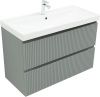 Тумба под раковину Aquanet Джейн (Flat) 00335436 100х50 подвесная цвет серый